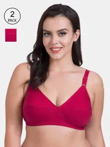 Rajnie Red Solid Non-Wired Non Padded Everyday Bra RJ-657-RD30B
