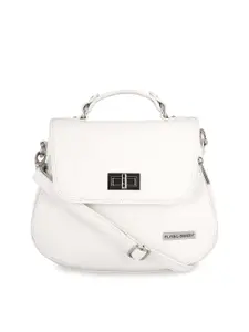 FLYING BERRY White Solid Satchel