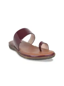 Sherrif Shoes Women Maroon Solid Comfort Heels