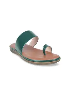 Sherrif Shoes Women Green Solid Comfort Heels