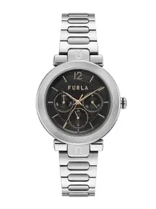 Furla Women Black & Silver & Black Analogue Watch WW00011005L1