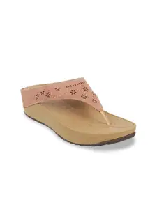 Metro Women Peach-Coloured Embellished Sandals