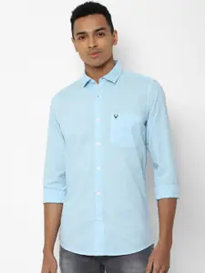 Allen Solly Men Blue Regular Fit Self Design Casual Shirt
