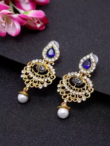 ANIKAS CREATION Gold Plated Handcrafted Classic Drop Earrings