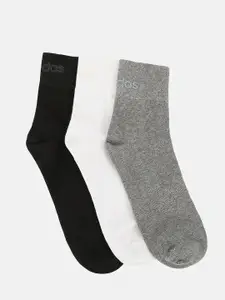 ADIDAS Men Pack of 3 Assorted Ankle-Length Socks