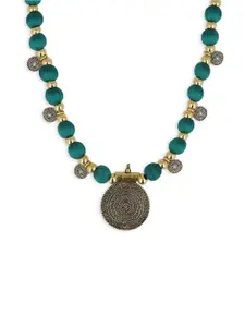 AKSHARA Women Green Handcrafted Necklace