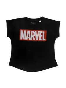 Marvel by Wear Your Mind Girls Black Printed Top