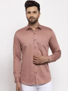 JAINISH Men Brown Regular Fit Solid Casual Shirt