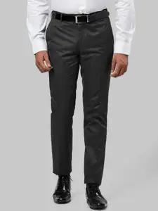 Raymond Men Grey Slim Fit Solid Formal Trousers