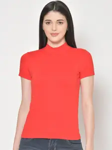 Cation Women Red Solid Top