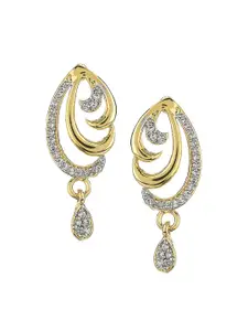 Estele Gold-Plated Contemporary Drop Earrings