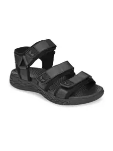 Delize Men Black Sports Sandals