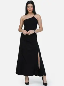 SCORPIUS Women Black Solid Party Maxi Dress