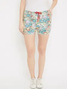 Crimsoune Club Women Multicoloured Printed Slim Fit Regular Shorts