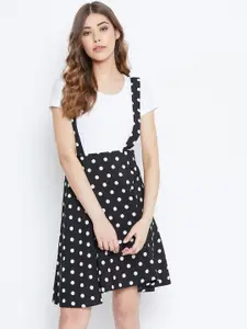 Berrylush Women Black & White Printed Flared Skirt