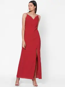 MISH Women Red Solid Maxi Dress