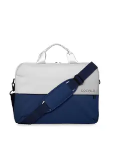 PROBUS Unisex Blue & Grey Colourblocked Sustainable Laptop Backpack