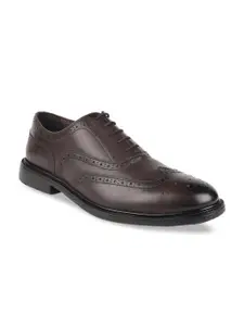 Hush Puppies Men Brown Solid Formal Leather Brogues