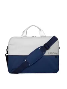 PROBUS Unisex Blue & White Colourblocked Laptop Bag