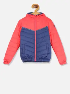 U.S. Polo Assn. Kids Boys Red Colourblocked Puffer Jacket
