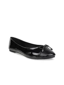 Sherrif Shoes Women Black Solid Ballerinas