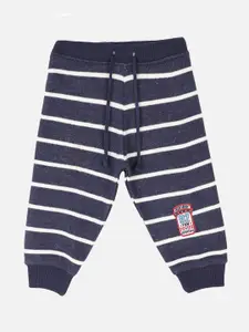 Bodycare First Infant Boys Navy Blue & White Striped Joggers