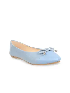 Sherrif Shoes Women Blue Solid Ballerinas