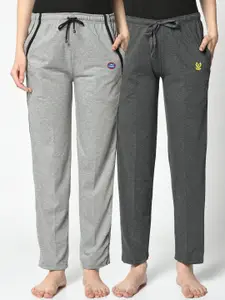 VIMAL JONNEY Women Pack Of 2 Solid Lounge Pants