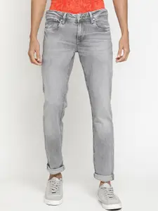 Pepe Jeans Men Grey Regular Fit Mid-Rise Low Distress Jeans