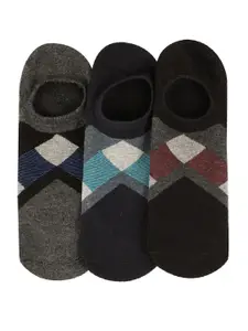 Alvaro Castagnino Men Pack Of Three Assorted Shoe Liner Socks