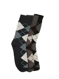 Alvaro Castagnino Men Pack of 3 Multicoloured Calf-Length Socks