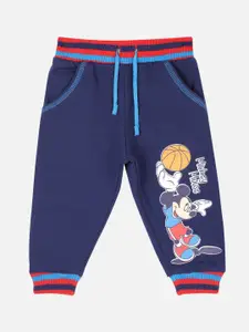 Bodycare First Infant Boys Mickey Mouse Printed Slim-Fit Joggers