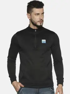 Steenbok Men Black Solid Sweatshirt