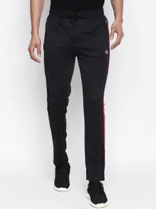 Ajile by Pantaloons Men Black & Red Solid Slim-Fit Track Pants