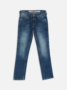 Pepe Jeans Boys Blue Slim Fit Mid-Rise Clean Look Jeans