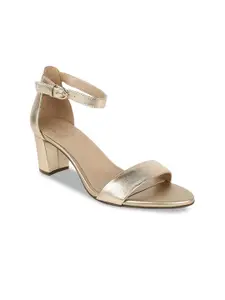 Naturalizer Women Gold-Toned Solid Sandals