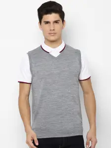 Allen Solly Men Grey Solid Sweater Vest