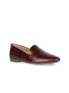 Naturalizer Women Brown Leather Loafers