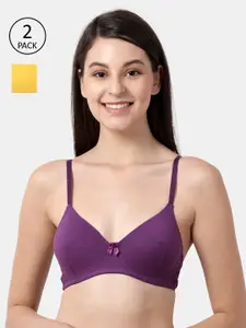 Susie Pack Of 2 Solid Non-Wired Lightly-Padded Everyday Bras shy-com-109