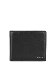 Cross Men Black Solid Two Fold Leather Wallet