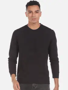 Arrow Men Black Printed Sweatshirt