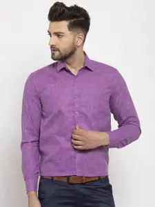 JAINISH Men Purple Regular Fit Solid Casual Shirt