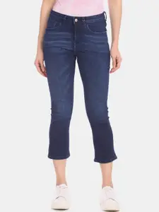 U.S. Polo Assn. Women Blue Regular Fit Mid-Rise Clean Look Jeans