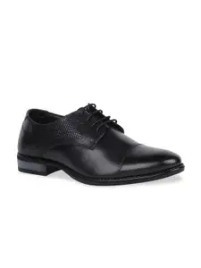 Bata Bata Men Black Solid Leather Formal Derbys