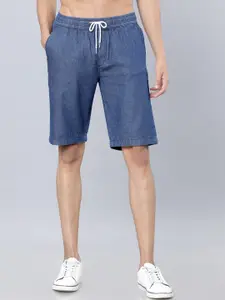 HIGHLANDER Men Blue Solid Slim Fit Denim Shorts