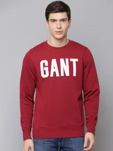 GANT Men Red Printed Sweatshirt