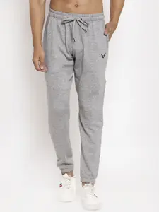 Invincible Men Grey Solid Straight-Fit Track Pants