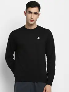 OFF LIMITS Men Black Solid Sweatshirt
