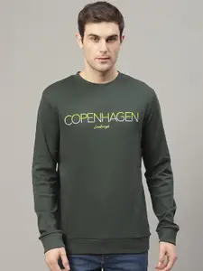 LINDBERGH Men Green Printed Sweatshirt