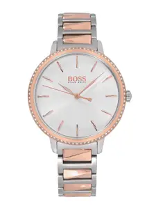 Hugo Boss Women Silver-Toned & Rose Gold Analogue Watch 1502567